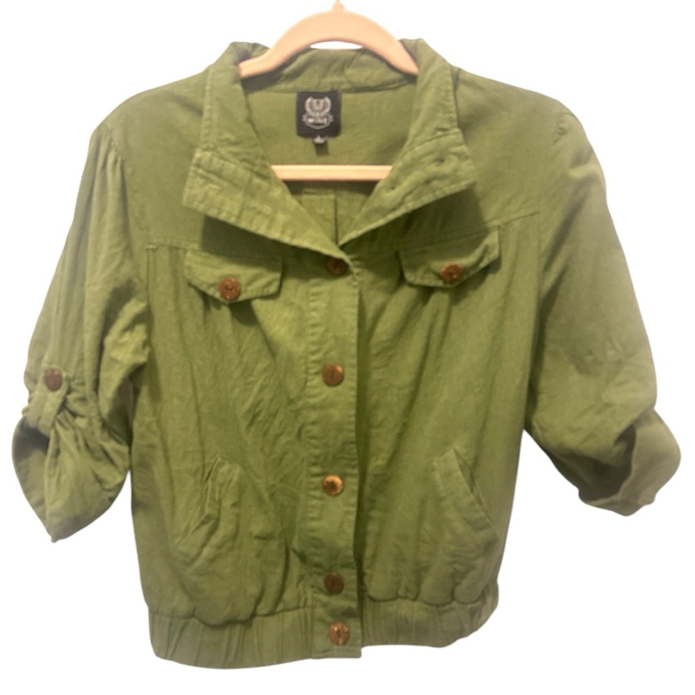 Green Button-Up Women's Top